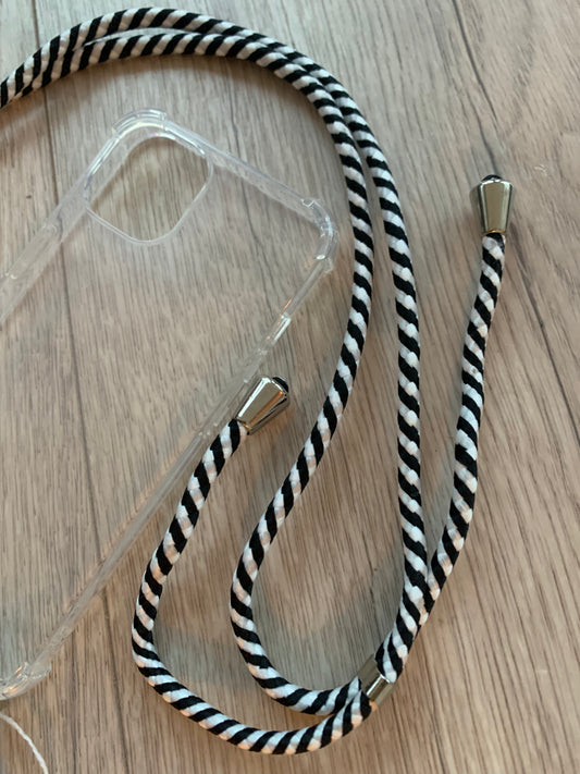 Pólýester ól / svört & hvít / 80% AFSLÁTTUR