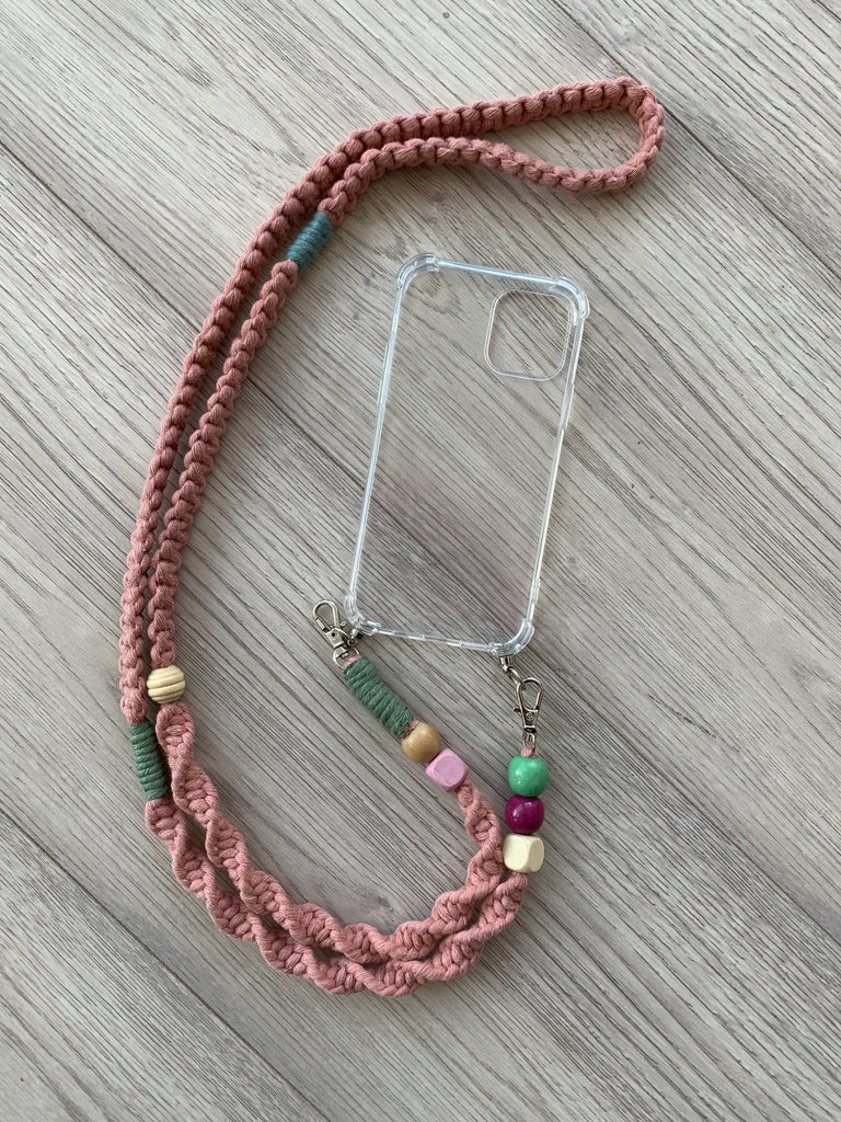 Macramé ól / bleik / 50% AFSLÁTTUR