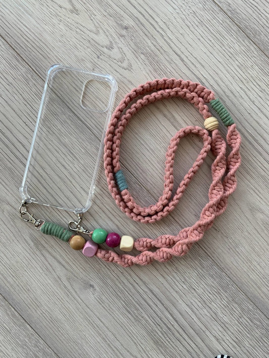 Macramé ól / bleik / 50% AFSLÁTTUR