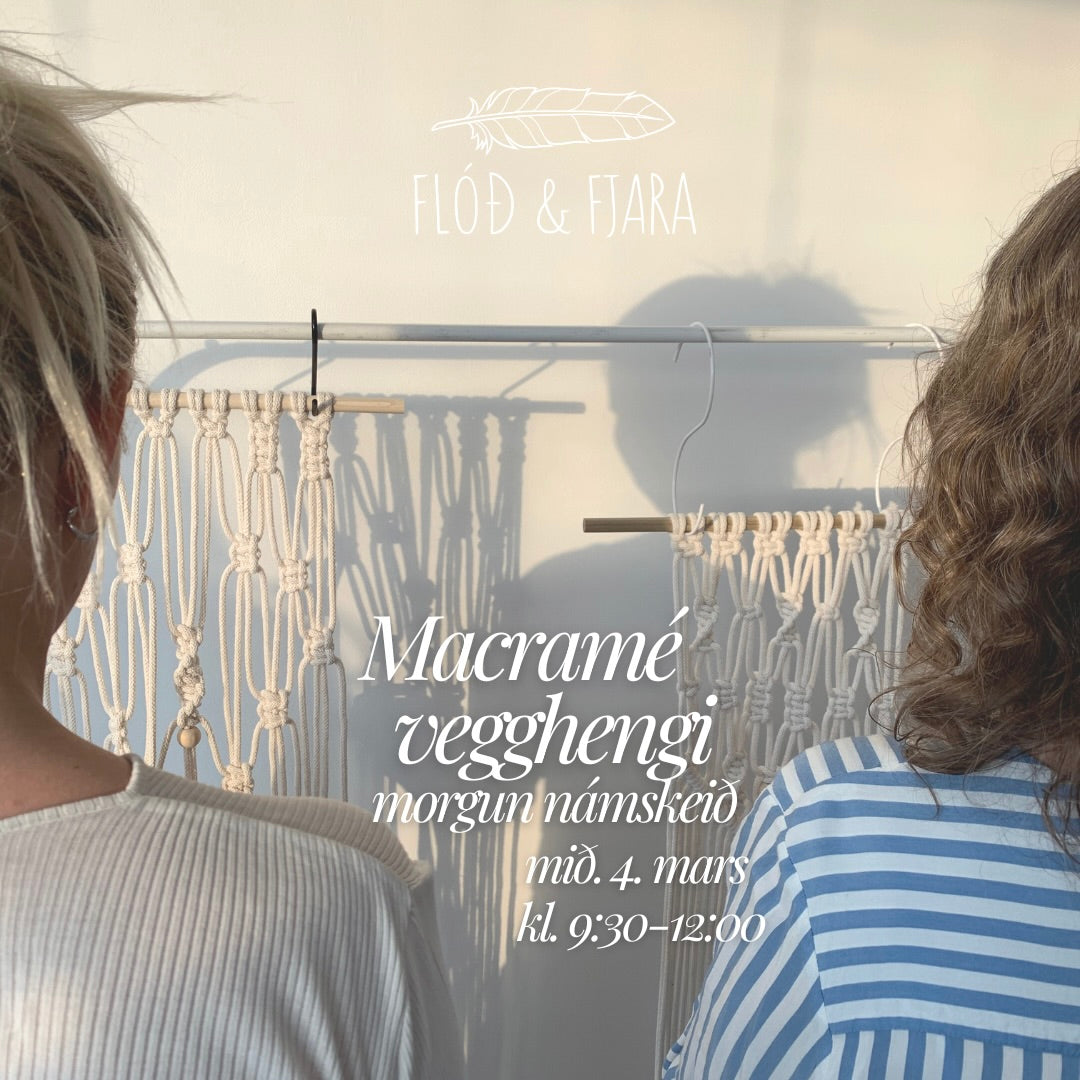 Macramé vegghengi / 4.mars / morgunnámskeið