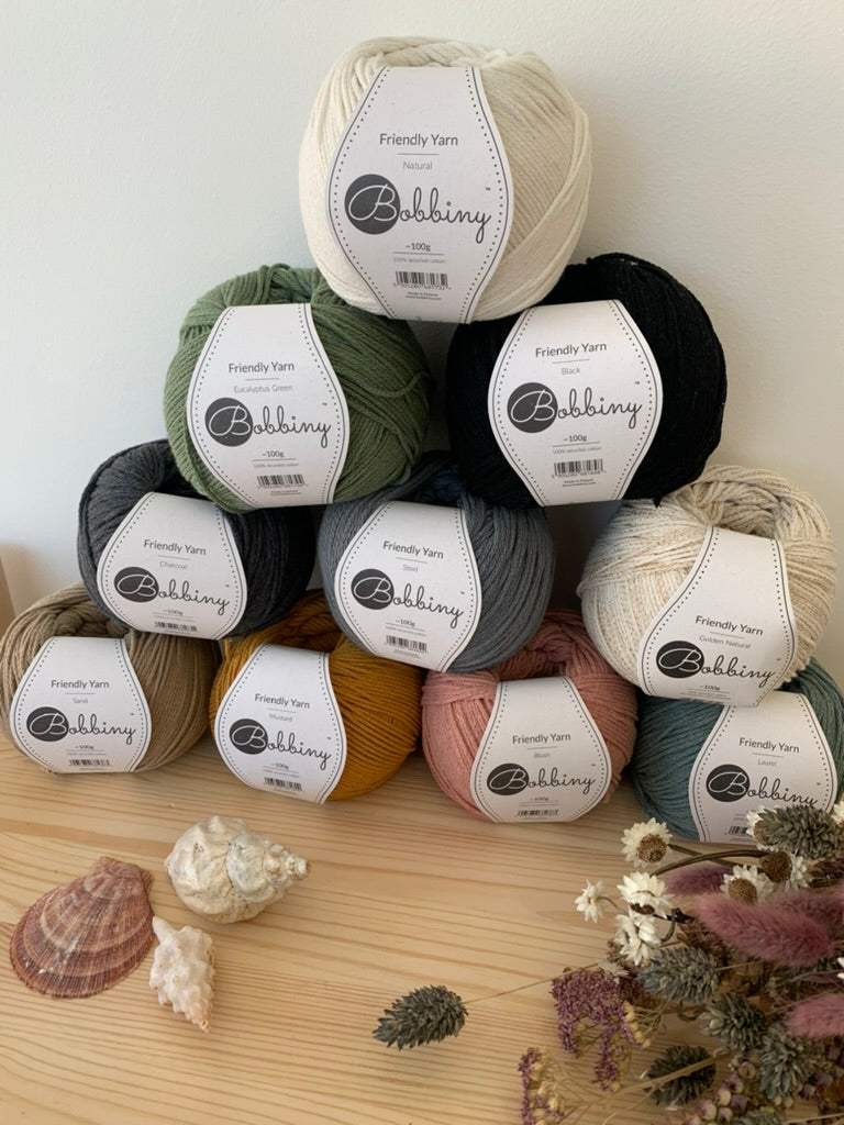 Efni & uppskrift að Vinkonupeysunni