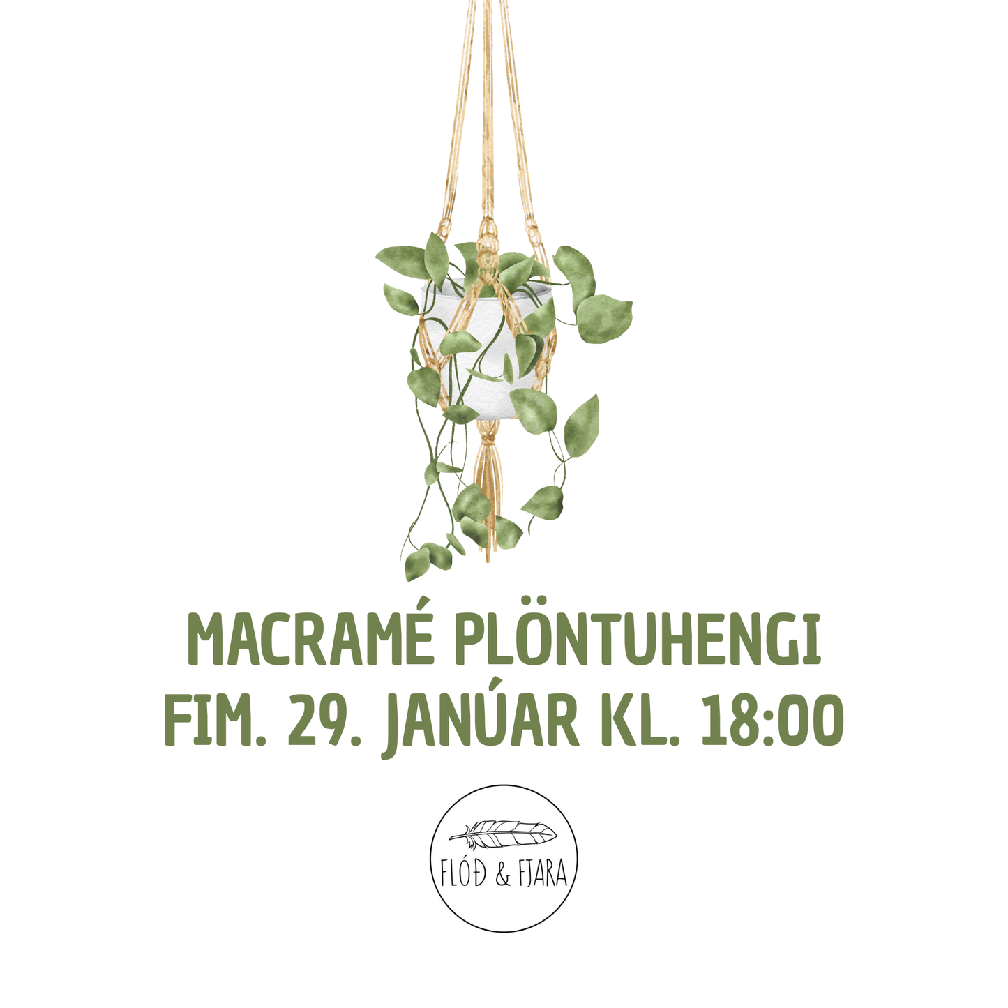 Macramé plöntuhengi / 29. janúar