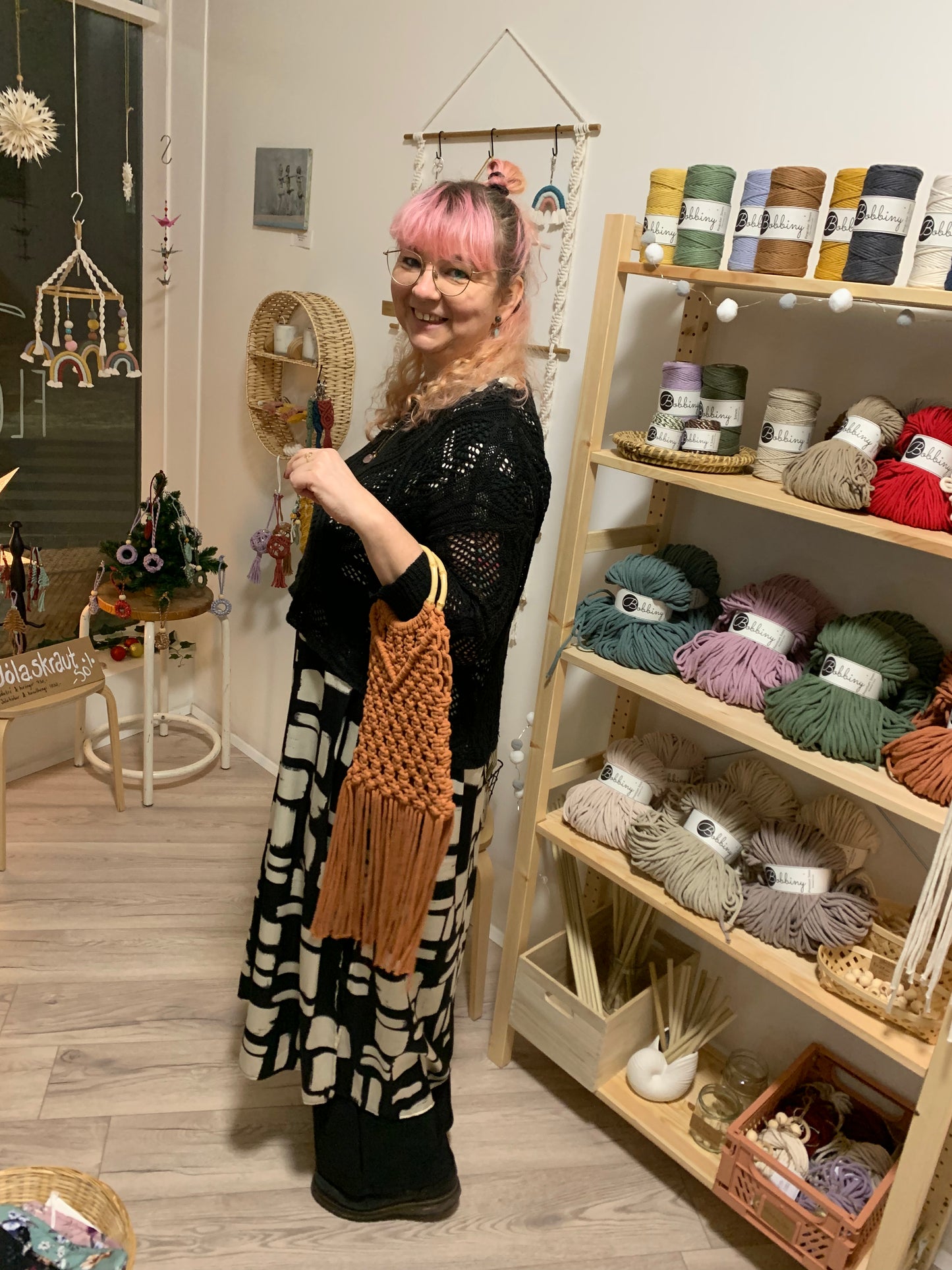 Macramé taska