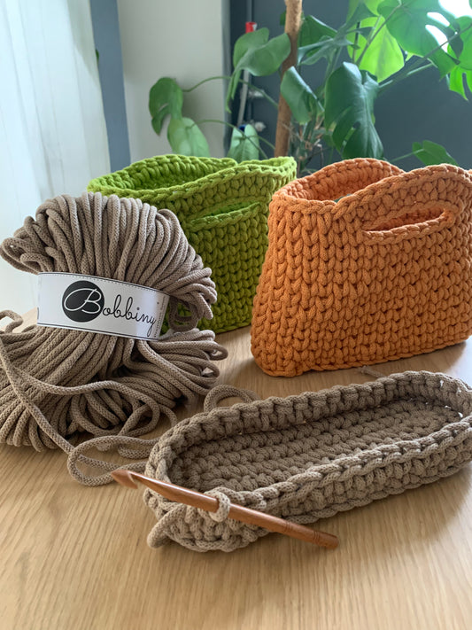 Hekluð taska / Vefnámskeið