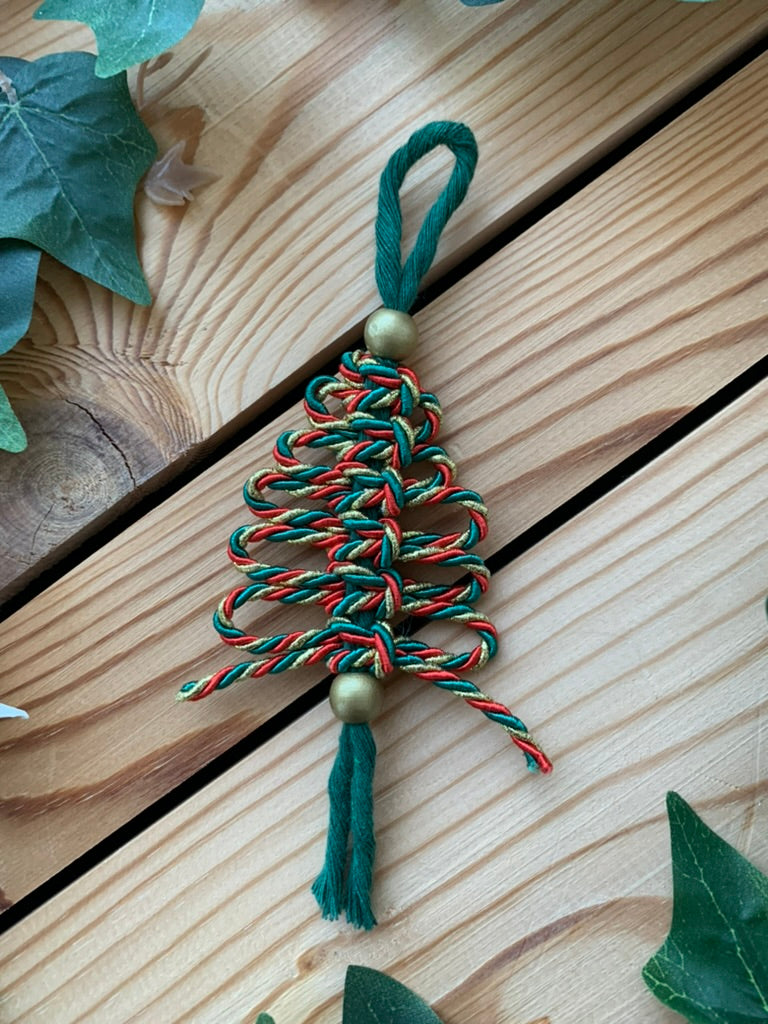 Macramé jólaföndur í poka / Jólatré