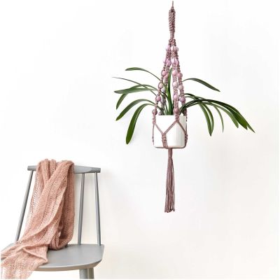 Rico Design / Macramé viðarkúlur / bleiktóna
