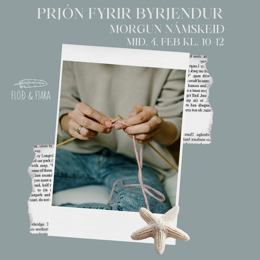 Prjónanámskeið fyrir byrjendur / 4. febrúar / morgun námskeið