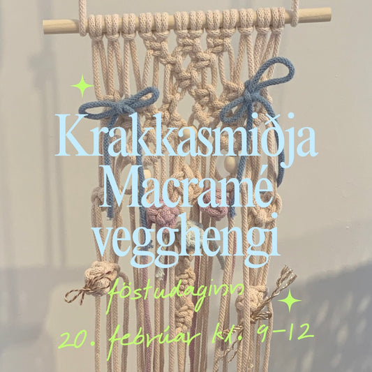 Krakkasmiðja / Macramé vegghengi / 20. febrúar