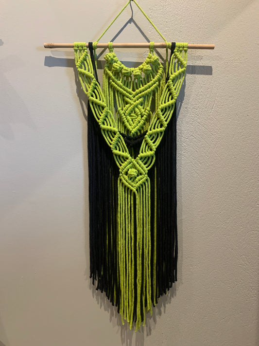 Vegghengi / black & lime