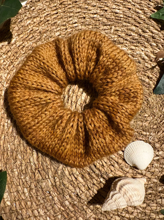 Hárteygja / Scrunchie / Brún & græn