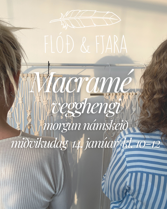 Macramé vegghengi / 14. janúar / morgun námskeið