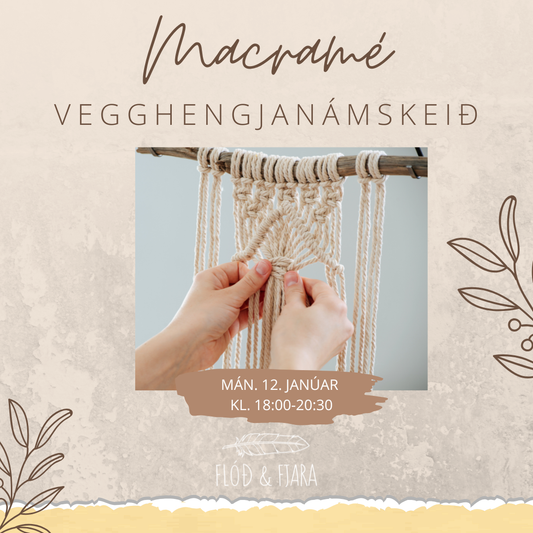 Macramé vegghengi / 12. janúar